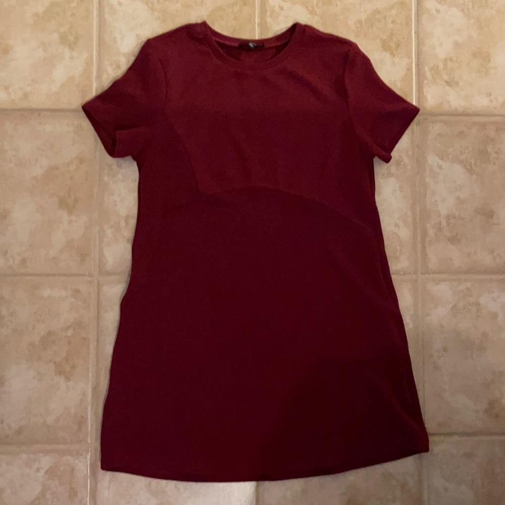 MAROON DRESS; SIZE M